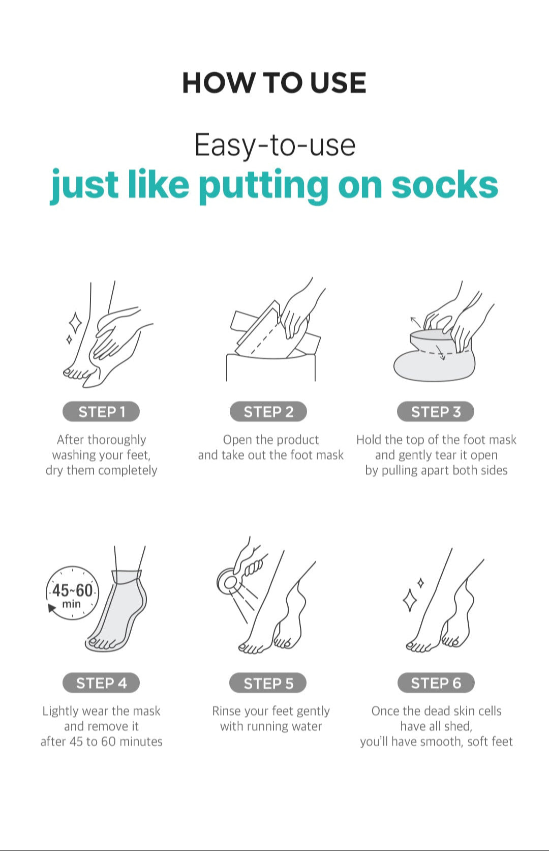 [Ariul] Smooth & Pure Foot Peeling Mask Calming (2 Pairs)