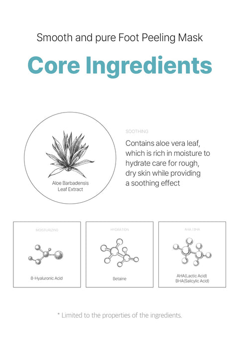 [Ariul] Smooth & Pure Foot Peeling Mask Soothing (2 Pairs)