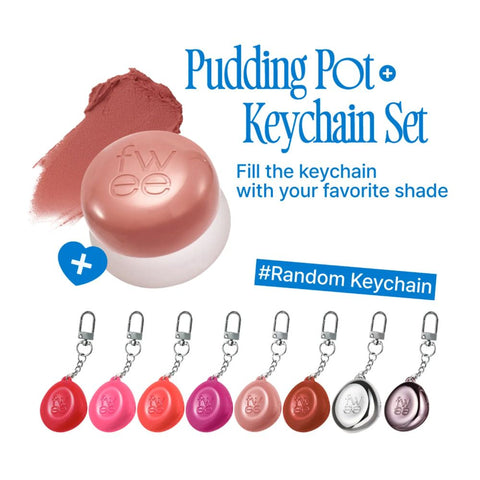 [fwee] Lip & Cheek Blurry Pudding Pot + Pendant Keyring