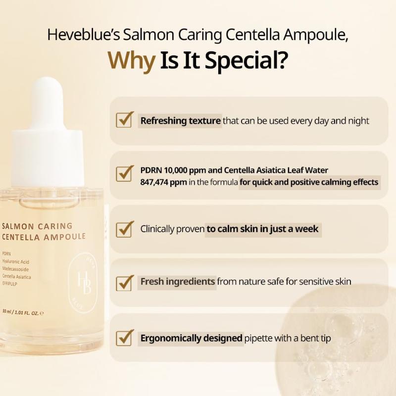 [HEVEBLUE] Salmon Caring Centella Ampulle