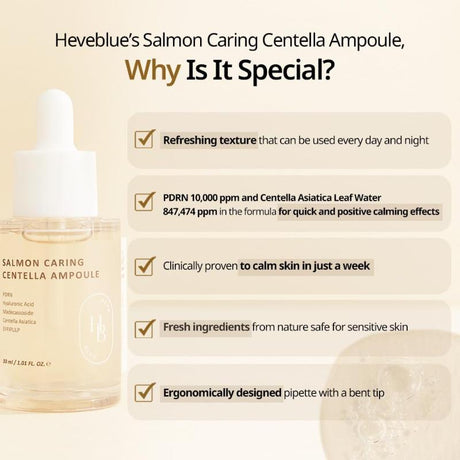 [HEVEBLUE] Salmon Caring Centella Ampulle