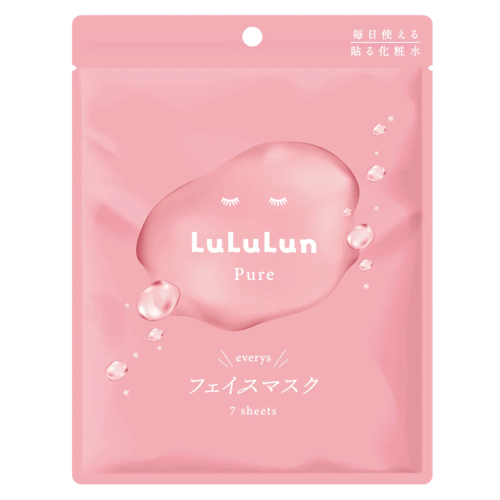 [LuLuLun] Pure Sheet Mask EVERYS Pink (7pcs)