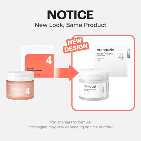 [Numbuzin] No.4 Pore Zero Peeled Egg Toner Pad