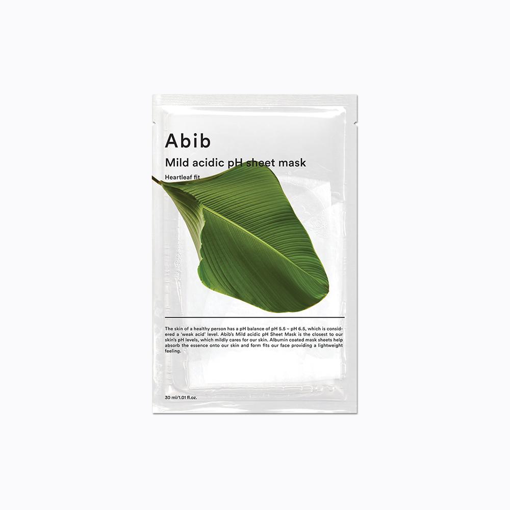 [Abib] Milde saure pH-Blattmaske Heartleaf Fit